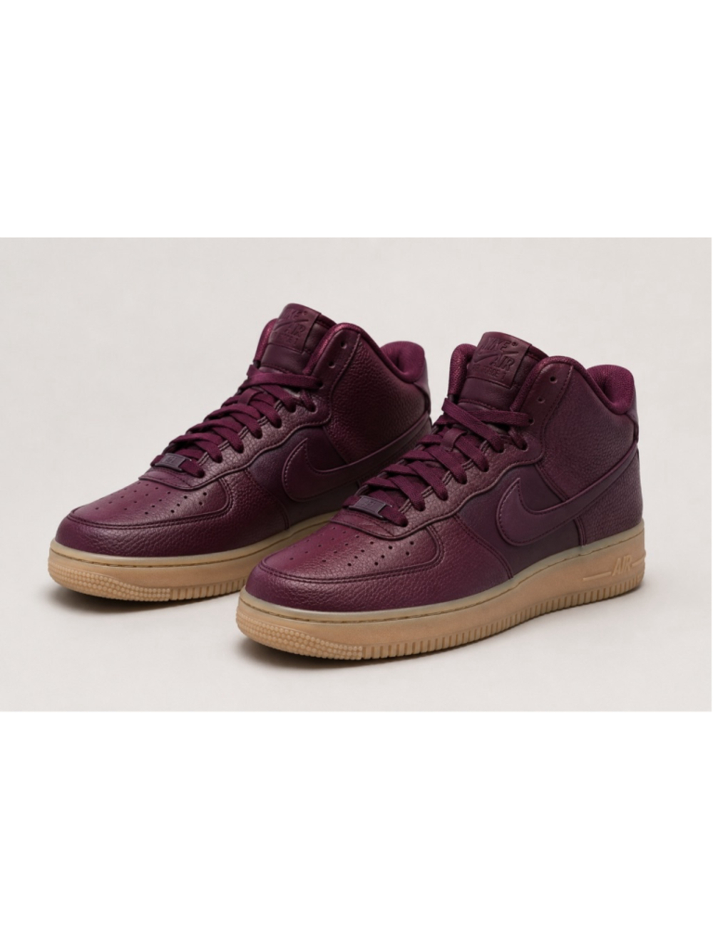Youth Nike Air Force 1 High Top Burgundy Size 6 Sneakers Summer Sale